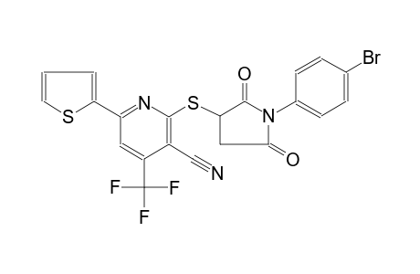 3-pyridinecarbonitrile, 2-[[1-(4-bromophenyl)-2,5-dioxo-3-pyrrolidinyl]thio]-6-(2-thienyl)-4-(trifluoromethyl)-