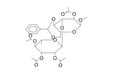 METHYL 2-O-ACETYL-3-O-(2,3,4-TRI-O-ACETYL-ALPHA-L-RHAMNOPYRANOSYL)-4,6-O-BENZYLIDENE-ALPHA-D-GLUCOPYRANOSIDE