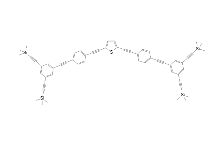 2,5-Di{[(3,5-bis-trimethylsilylethynylphenyl)ethynylphenyl]ethynyl}thiophene