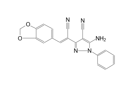 5-Amino-3-[(Z)-2-(1,3-benzodioxol-5-yl)-1-cyano-vinyl]-1-phenyl-pyrazole-4-carbonitrile