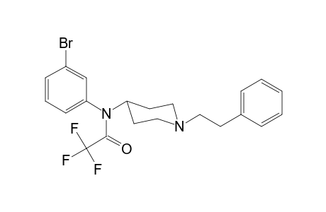 N-(3-Bromophenyl)-2,2,2-trifluoro-N-[1-(2-phenylethyl)piperidin-4-yl]acetamide