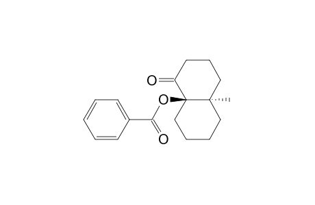 1(2H)-Naphthalenone, 8a-(benzoyloxy)octahydro-4a-methyl-, trans-