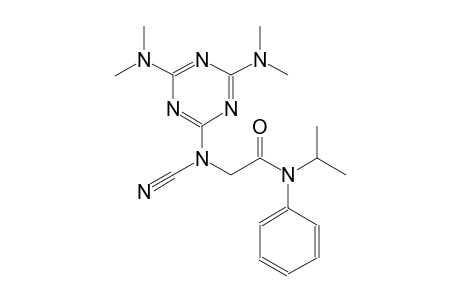 2-[[4,6-bis(dimethylamino)-1,3,5-triazin-2-yl](cyano)amino]-N-isopropyl-N-phenylacetamide