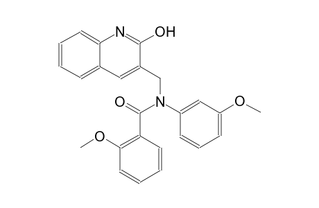 N-[(2-hydroxy-3-quinolinyl)methyl]-2-methoxy-N-(3-methoxyphenyl)benzamide