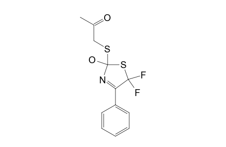 2-ACETONYLTHIO-5,5-DIFLUORO-2-HYDROXY-4-PHENYL-2,5-DIHYDROTHIAZOLE