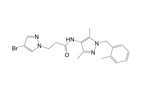 3-(4-bromo-1H-pyrazol-1-yl)-N-[3,5-dimethyl-1-(2-methylbenzyl)-1H-pyrazol-4-yl]propanamide