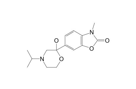 2-(2,3-DIHYDRO-3-METHYL-2-OXOBENZ-[D]-OXAZOL-6-YL)-2-HYDROXY-4-ISOPROPYLMORPHOLINE