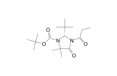 t-Butyl (R)-2-(t-butyl)-5,5-dimethyl-4-oxo-3-propanoylimidazolidine-1-carboxylate