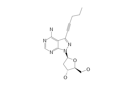 4-AMINO-1-(2-DEOXY-BETA-D-ERYTHRO-PENTOFURANOSYL)-3-(PENT-1-YNYL)-1-H-PYRAZOLO-[3.4-D]-PYRIMIDINE