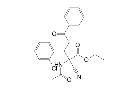 Ethyl 2-acetylamino-2-cyano-3-(2-chlorophenyl)-5-oxo-5-(phenyl)pentanoate