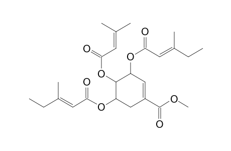 Methyl 3,5-bis[(1'-oxo-3'-methyl-2'-penten-1'-yl)oxy]-4-[(1"-oxo-3"-methyl-2'-buten-1"-yl)oxy]-cyclohex-1-ene-1-carboxylate