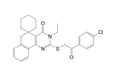 2-((2-(4-chlorophenyl)-2-oxoethyl)thio)-3-ethyl-3H-spiro[benzo[h]quinazoline-5,1'-cyclohexan]-4(6H)-one