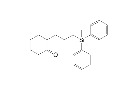 2-[3-(Dimethylphenylsilyl)propyl]cyclohexcan-1-one