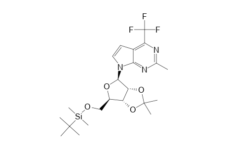 7-[5-O-(TERT.-BUTYLDIMETHYLSILYL)-2,3-O-(1-METHYLETHYLIDEN)-BETA-D-RIBOFURANOSYL]-2-METHYL-4-TRIFLUOROMETHYL-PYRROLO-[2,3-D]-PYRIMIDINE