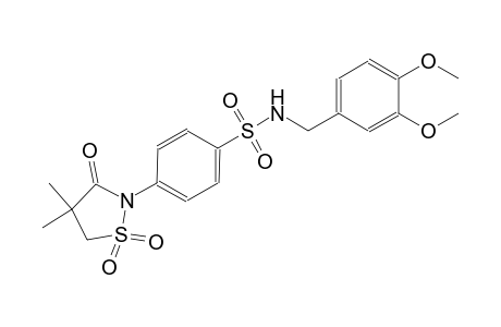 benzenesulfonamide, N-[(3,4-dimethoxyphenyl)methyl]-4-(4,4-dimethyl-1,1-dioxido-3-oxo-2-isothiazolidinyl)-