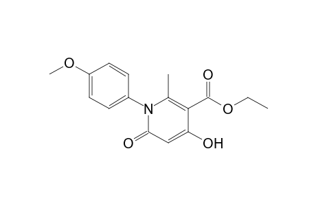 Nicotinic acid, 1,6-dihydro-4-hydroxy-1-(p-methoxyphenyl)-2-methyl-6-oxo-, ethyl ester