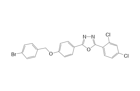 2-[4-[(4-bromophenyl)methoxy]phenyl]-5-(2,4-dichlorophenyl)-1,3,4-oxadiazole