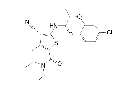 5-{[2-(3-chlorophenoxy)propanoyl]amino}-4-cyano-N,N-diethyl-3-methyl-2-thiophenecarboxamide