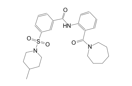 benzamide, N-[2-[(hexahydro-1H-azepin-1-yl)carbonyl]phenyl]-3-[(4-methyl-1-piperidinyl)sulfonyl]-