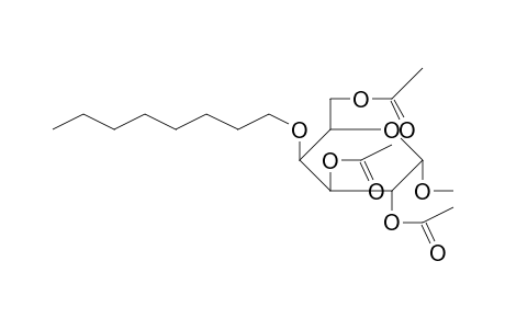 Methyl 2,3,6-tri-O-acetyl-4-O-octylhexopyranoside