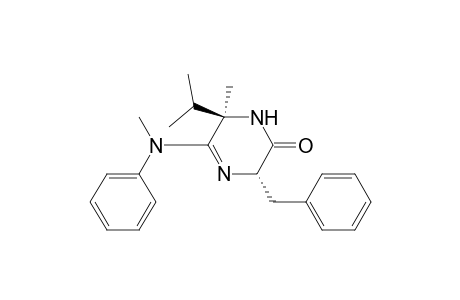 (3S,6R)-3-Benzyl-3,6-dihydro-6-methyl-6-(1'-methylethyl)-5-(N-methyl-N-phenylamino)pyrazin-2(1H)-one
