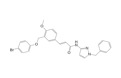 (2E)-N-(1-benzyl-1H-pyrazol-3-yl)-3-{3-[(4-bromophenoxy)methyl]-4-methoxyphenyl}-2-propenamide