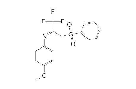 N2-(4-METHOXYPHENYL)-1,1,1-TRIFLUORO-3-PHENYLSULFONYL-2-PROPANIMINE;IMINO-TAUTOMER