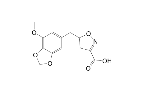 3-isoxazolecarboxylic acid, 4,5-dihydro-5-[(7-methoxy-1,3-benzodioxol-5-yl)methyl]-