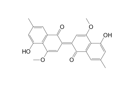 (2E)-4-methoxy-2-(4-methoxy-7-methyl-5-oxidanyl-1-oxidanylidene-naphthalen-2-ylidene)-7-methyl-5-oxidanyl-naphthalen-1-one
