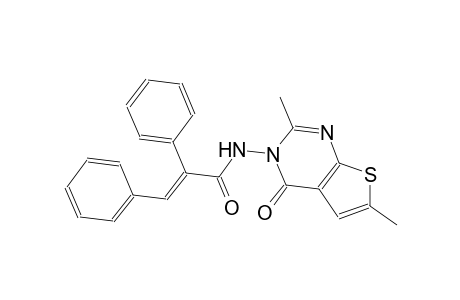 (2E)-N-(2,6-dimethyl-4-oxothieno[2,3-d]pyrimidin-3(4H)-yl)-2,3-diphenyl-2-propenamide