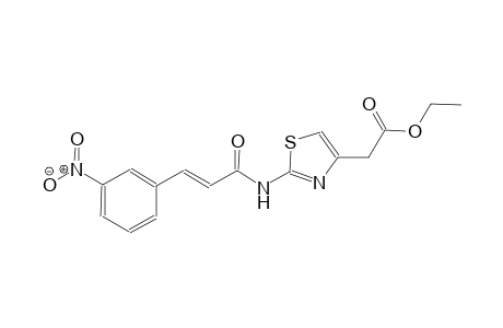 ethyl (2-{[(2E)-3-(3-nitrophenyl)-2-propenoyl]amino}-1,3-thiazol-4-yl)acetate