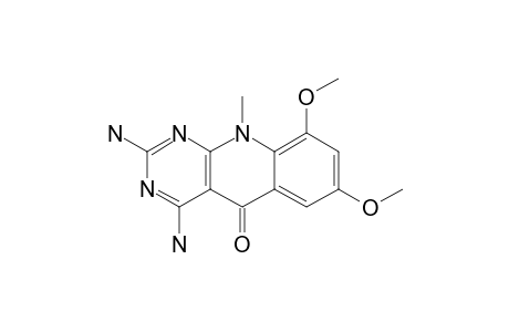 7,9-DIMETHOXY-2,4-DIAMINO-10-METHYL-PYRIMIDO-[4,5-B]-5-QUINOLONE
