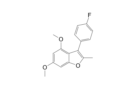 2-METHYL-3-(4'-FLUOROPHENYL)-4,6-DIMETHOXY-BENZOFURAN