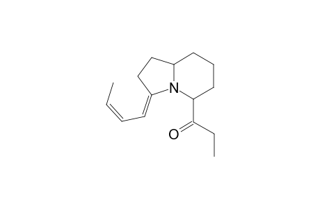 3-Butenyl-5-(1-oxopropyl)hexahydroindolizine (Myrmicarin 233)