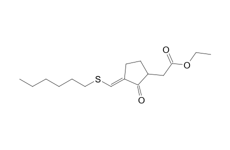 (E/Z)-Ethyl 2-(n-Hexylthiomethylene)cyclopentanone-5-acetate