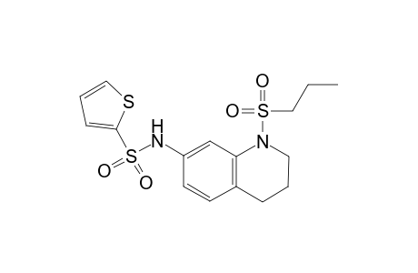 N-(1-(Propylsulfonyl)-1,2,3,4-tetrahydroquinolin-7-yl)thiophene-2-sulfonamide