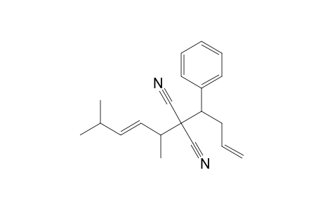 2-[(E)-1,4-dimethylpent-2-enyl]-2-(1-phenylbut-3-enyl)malononitrile