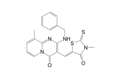 2-(benzylamino)-9-methyl-3-[(Z)-(3-methyl-4-oxo-2-thioxo-1,3-thiazolidin-5-ylidene)methyl]-4H-pyrido[1,2-a]pyrimidin-4-one