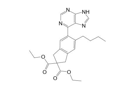 5-Butyl-6-(7H-purin-6-yl)-1,3-dihydroindene-2,2-dicarboxylic acid diethyl ester