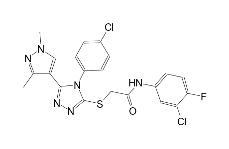 N-(3-chloro-4-fluorophenyl)-2-{[4-(4-chlorophenyl)-5-(1,3-dimethyl-1H-pyrazol-4-yl)-4H-1,2,4-triazol-3-yl]sulfanyl}acetamide