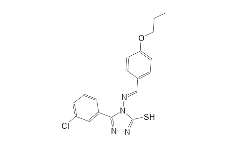5-(3-chlorophenyl)-4-{[(E)-(4-propoxyphenyl)methylidene]amino}-4H-1,2,4-triazol-3-yl hydrosulfide