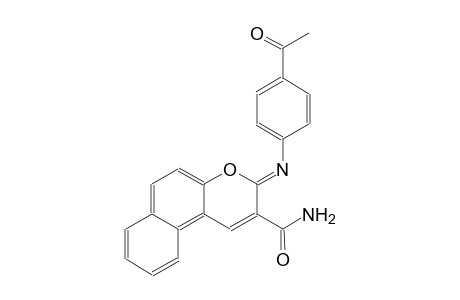 (3Z)-3-[(4-acetylphenyl)imino]-3H-benzo[f]chromene-2-carboxamide