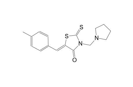 4-thiazolidinone, 5-[(4-methylphenyl)methylene]-3-(1-pyrrolidinylmethyl)-2-thioxo-, (5Z)-