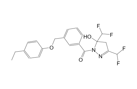 3,5-bis(difluoromethyl)-1-{3-[(4-ethylphenoxy)methyl]benzoyl}-4,5-dihydro-1H-pyrazol-5-ol