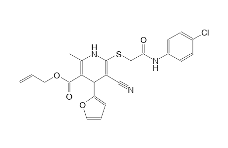 3-pyridinecarboxylic acid, 6-[[2-[(4-chlorophenyl)amino]-2-oxoethyl]thio]-5-cyano-4-(2-furanyl)-1,4-dihydro-2-methyl-, 2-propenyl ester