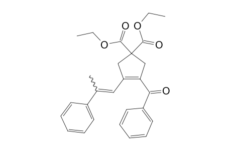 Diethyl (E/Z)-3-benzoyl-4-(2-phenylprop-1-en-1-yl)cyclopent-3-ene-1,1-dicarboxylate