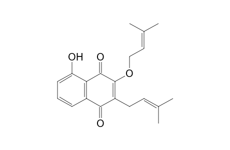 3-(3-Methylbut-2-enyloxy)-5-hydroxy-2-(3-methylbut-2-enyl)naphthalene-1,4-dione