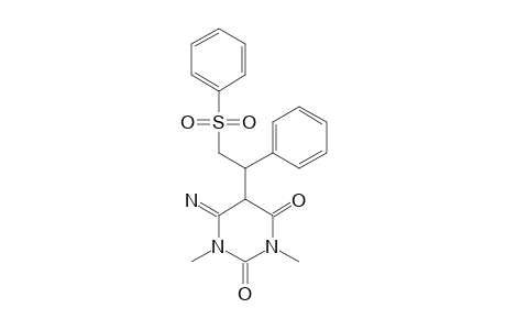 6-IMINO-5-(2'-PHENYLSULFONYL-1'-PHENYLETHYL)-1,3-DIMETHYLPYRIMIDINE-2,4-DIONE