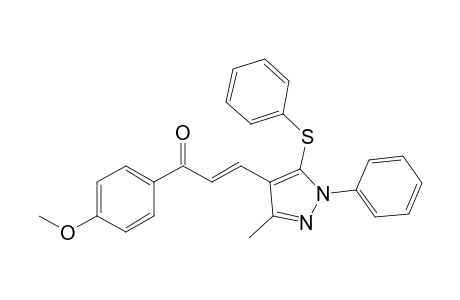 3-(3-Methyl-1-phenyl-5-phenylthio-1H-pyrazol-4-yl)-1-(4-methoxyphenyl)-2-propen-1-one