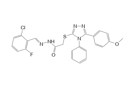 acetic acid, [[5-(4-methoxyphenyl)-4-phenyl-4H-1,2,4-triazol-3-yl]thio]-, 2-[(E)-(2-chloro-6-fluorophenyl)methylidene]hydrazide